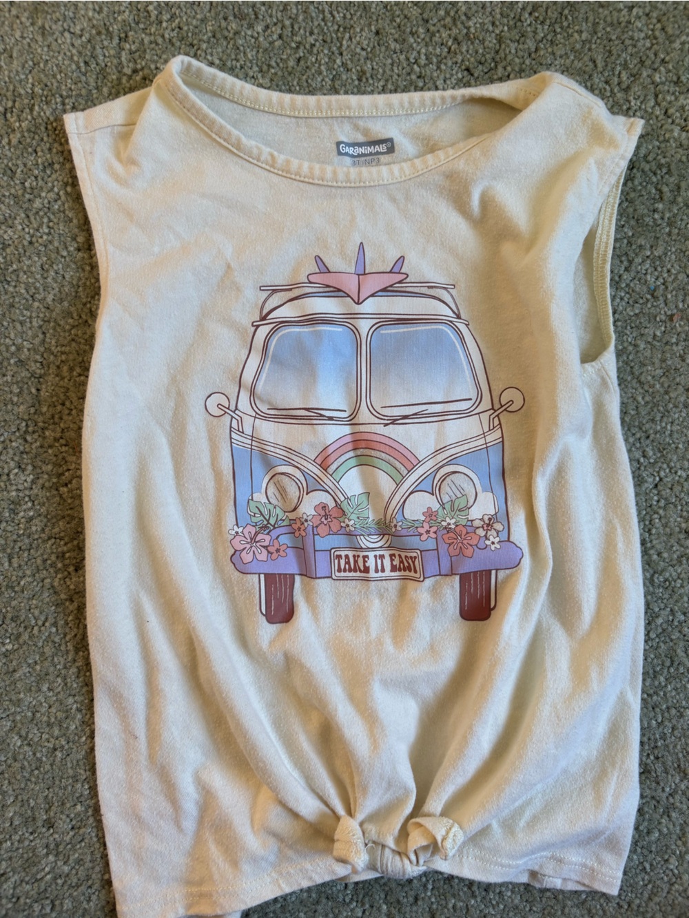 Garanimals Cream Tank Top with Retro Van Graphic